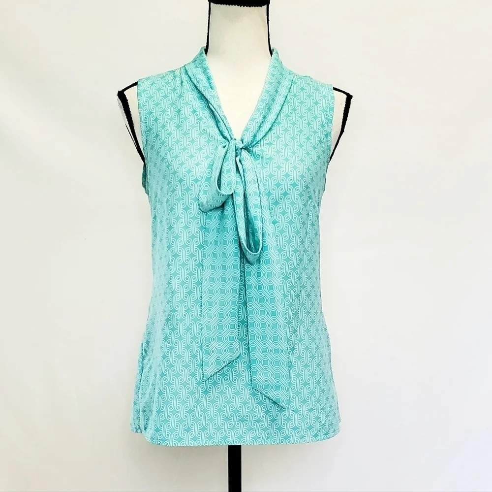 Banana Republic Sleeveless Tie Neck Top